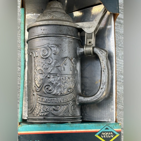 VTG Aqua Velva Ice Blue After Shave Beer Stein NIB NOS 6 Fl. Oz. J. B. Williams - Picture 8 of 16